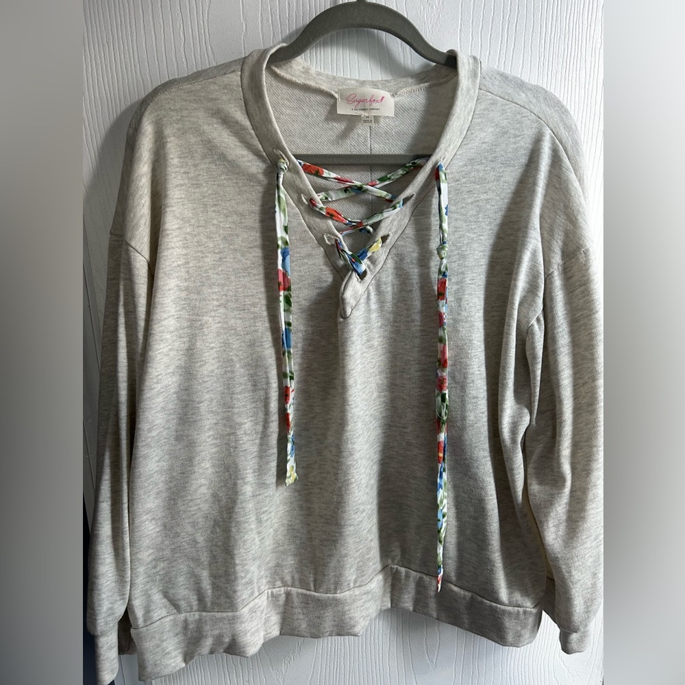 Sugarfox Lace-Up Top